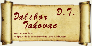 Dalibor Takovac vizit kartica